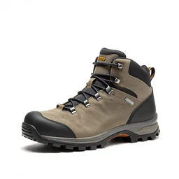 japanese hiking boots, commercial catalog photo, isolated on a pure white background, centered, entire object in frame, sharp focus, soft studio lighting