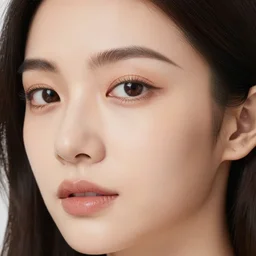beautiful woman face closeup, professional detailed photo