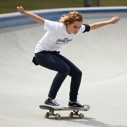 emma watson skateboarding