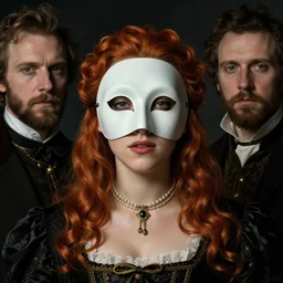 front symmetrical face of very young scarlet johansson in japanese costume, victorian period mask, by jan van eyck, tom bagshaw, jean delville, william bouguereau, albrecht durer, symbolist painting, mysterious mood