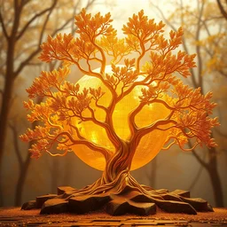 golden ball, gold, gold leaf, warm, realistic, according to european art, golden sacred tree, hyper realistic render. volumetric lighting. dynamitc lighting. unreal engine. octane. hyper cinematic lighting
