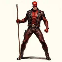 daredevil concept art leather suit billy stick painted by joe quesada