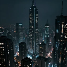 futuristic cityscape, dark, cold, neon lights, tall buildings, depressing weather, detailed, intricate, hd, 4 k, trending on artstation