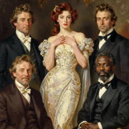 francis edwin brownell, portrait painting by richard schmid, edgar maxence, kehinde wiley, thomas moran, maxfield parrish, studio ghibli, loish, alphonse mucha, fashion photography