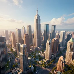 year 1 0 0 0 0 looks like panorama city scene artstation digital art high detail 4 k ultra detailed
