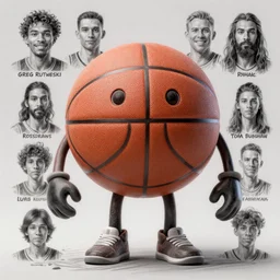 highly detailed vfx portrait of a character of a basketball ball monster stephen bliss, chalk, unrealengine, greg rutkowski, loish, rhads, beeple, makoto shinkai and lois van baarle, ilya kuvshinov, rossdraws, tom bagshaw,