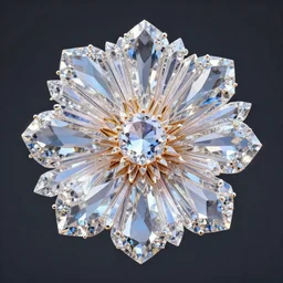 a flower made of crystal gems, digital art, 3 d render, unreal engine