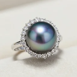 diamond ring with a galaxy as the pearl