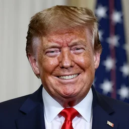 donald trump with evil smile