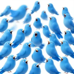 a thousand blue twitter birds all screaming at the top of their lungs