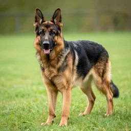 German Shepherd with a tuxedo