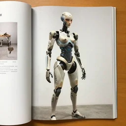 professional art magazine photograph of a surreal contemporary art sculpture of a very attractive modular yorha android, by hikari shimoda, by jack gaughan