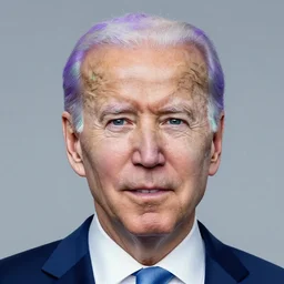 joe biden with purple and green hair
