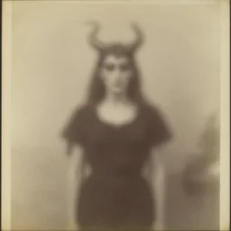 early 1900s photograph of satan, blurry, blurry, faded