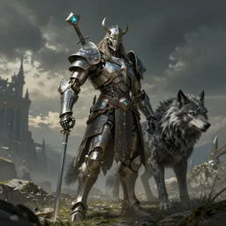 mechanical king of wolves, elden ring, by greg rutkowski