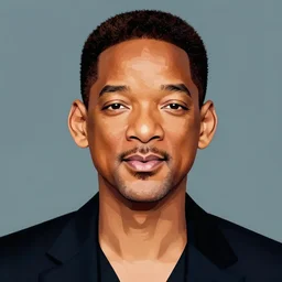 Portrait of Will Smith in the style of ASCII art