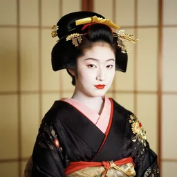 Portrait Photograph of a Japanese Geisha Svema Foto 32