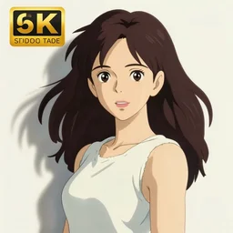 lovely adult woman character portrait, by studio ghibli, highly detailed, dynamic shadows, 4 k, splash art