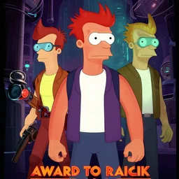 highly detailed award winning digital art futurama propaganda poster