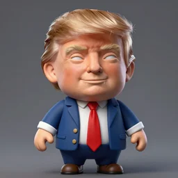 Donald Trump as a troll doll, digital art, artstation, trending, cgsociety