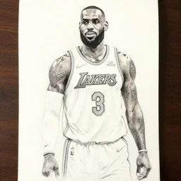 1 line drawing of lebron james