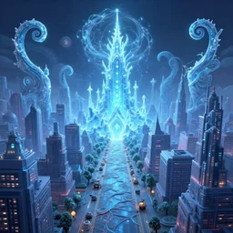 fantasycore, eldritch, psychic, elemental masterpiece 8 k resolution behance hd scrollwork magic ice zbrush central contest winner, cel - shaded city path by bruce pennington