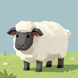 A low poly sheep