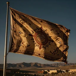 extremely ornate berber flag