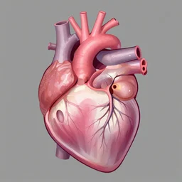 A cross-sectional part of a pink heart, isometric view, extra detailed, digital illustration, by Makoto Shinkai and thomas kinkade, digital painting, Matte painting, trending on artstation and unreal engine