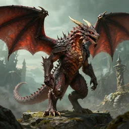 skyrim dragon vaitran, 8 k uhd, unreal engine, octane render in the artstyle of finnian macmanus, john park and greg rutkowski