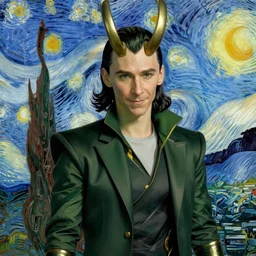 Loki from Marvel Comics, by Vincent van Gogh