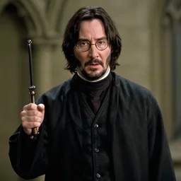film still of Keanu Reeves as Severus Snape in Harry Potter