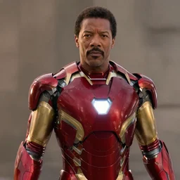 film still of Samuel L Jackson as Iron Man in new Avengers film