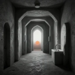 the backrooms by mc escher, artstation, volumetric lighting, perfect, high detail