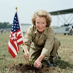 betty white planting the flag at iwo jima