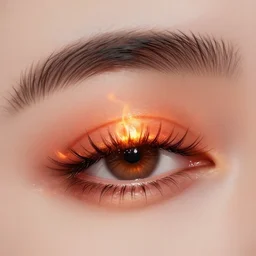 burning eyelashes, digital art, hyper detailed