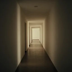 noisy color photograph of a liminal space in the style of MC Escher, hallways, minimalist, oddly familiar, cinematic, dramatic lighting, soft vintage glow