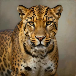 a beautiful painting of Monica Belluci as a panther, very detailed, 4K, epic , trending on artstation, hd, masterpiece