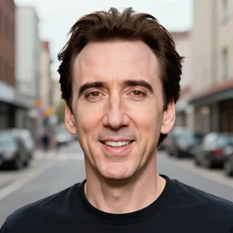 silly caricature of nicolas cage, street caricature artist portrait