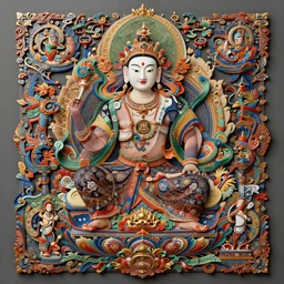 tibetan :: by Martine Johanna and Simon Stålenhag and Chie Yoshii and Casey Weldon and Guillermo del toro :: ornate, dynamic, particulate, rich colors, intricate, elegant, highly detailed, centered, artstation, smooth, sharp focus, octane render, 3d