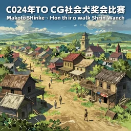 a digital painting of an old western town, concept art by Makoto Shinkai, cg society contest winner, photorealism, 2d game art, concept art, matte painting