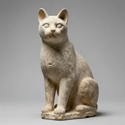 ancient statue of a cat