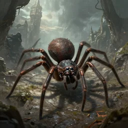 epic fantasy art a world eating spider, hd, 4 k, artstation, gothic, detailed