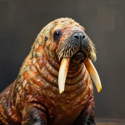 portrait of a walrus that looks like john lennon by greg rutkowski