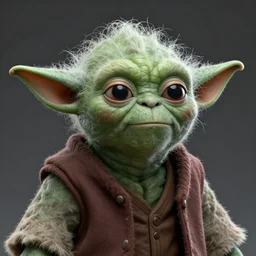 Yoda with a big beard and long hair, highly detailed, trending on artstation