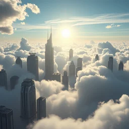 futuristic city in the clouds columbia # film 3 d 8 k resolution concept art