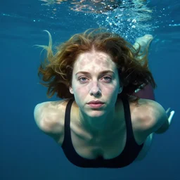underwater portrait of anna kendrick, canon, 7 0 mm