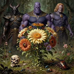 the platonic ideal of flowers, rotting, insects and praying of cletus kasady carnage thanos datura stramonium dementor wild hunt doctor manhattan chtulu mandelbulb bioshock, ego death, decay, salvia, concept art by randy vargas and zdzisław beksinski and greg rudkowski