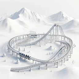 a fractally designed rollercoaster in the himalayas
