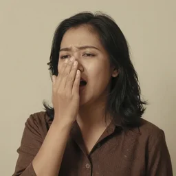 vintage photograph of indonesian female singer, haunting expression